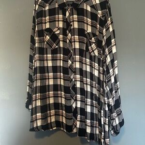 Black and White Plaid Women's Skirt